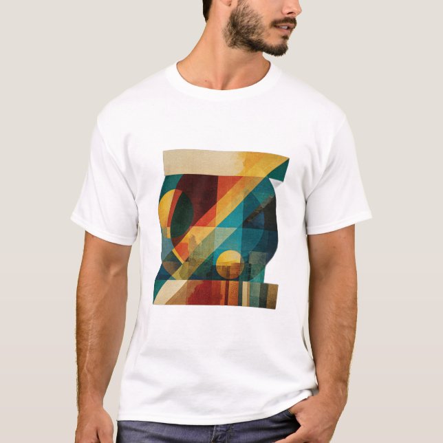 Geometrisk ”Z” – Abstrakt mitten av seklets monogr T Shirt (Framsida)