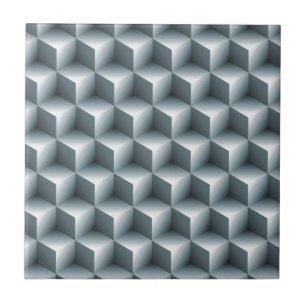 Geometriska 3D-kuber Kakelplatta