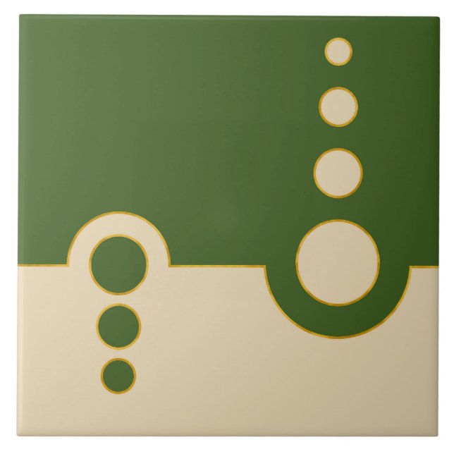 Geometriska, abstrakt mönster, moderna, cirklar kakelplatta (Framsidan)