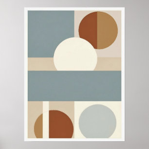 Geometriska Abstrakter och Linjer Wall Art Poster
