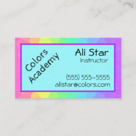 Geometriska Affärskort för Bright Rainbow Visitkort