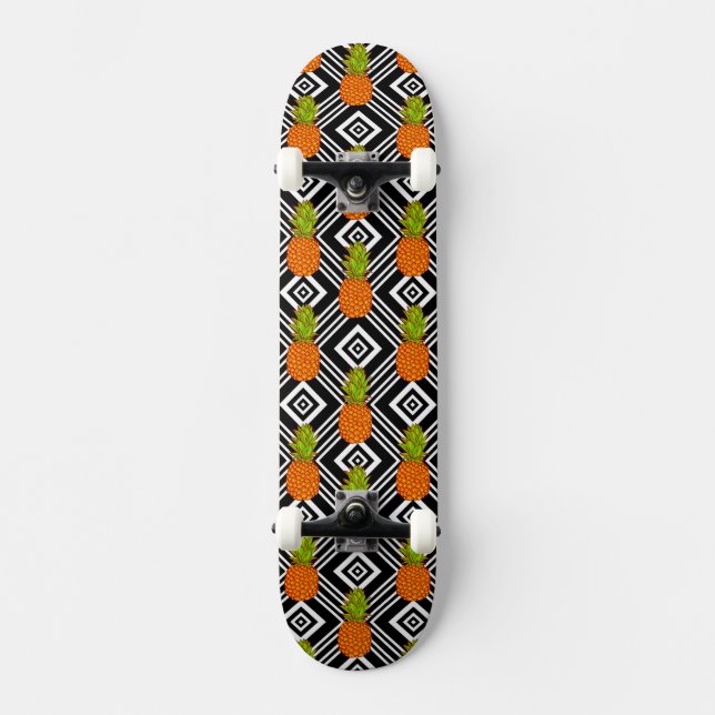 Geometriska ananas old school skateboard bräda 18 cm (Framsida)