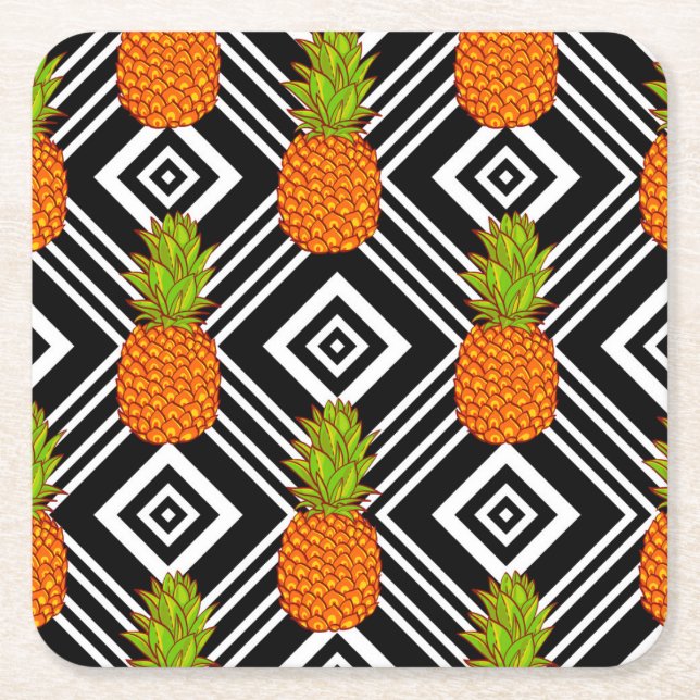 Geometriska ananas underlägg papper kvadrat (Framsidan)