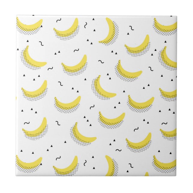 Geometriska bananer kakelplatta (Framsidan)