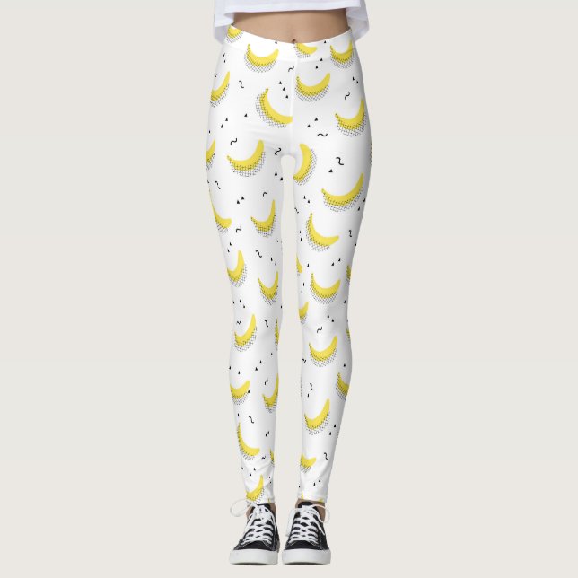 Geometriska bananer leggings (Framsida)