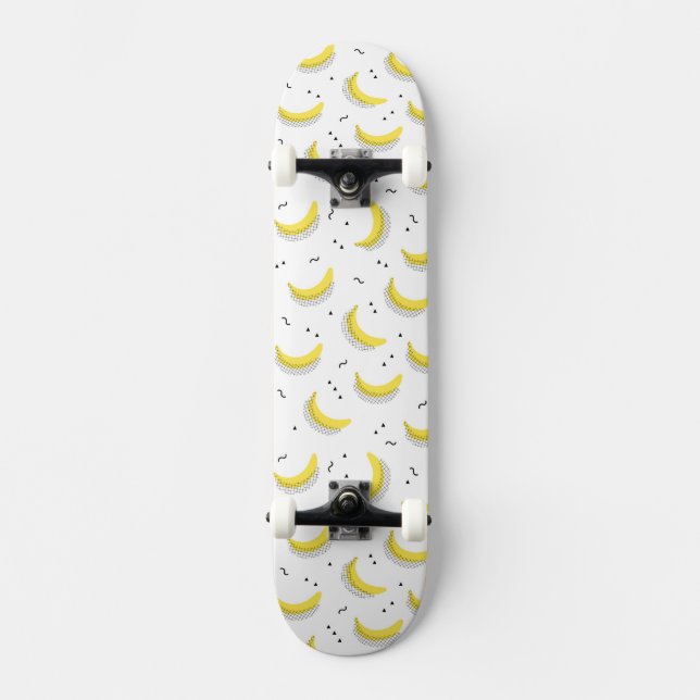 Geometriska bananer mini skateboard bräda 18,5 cm (Framsida)