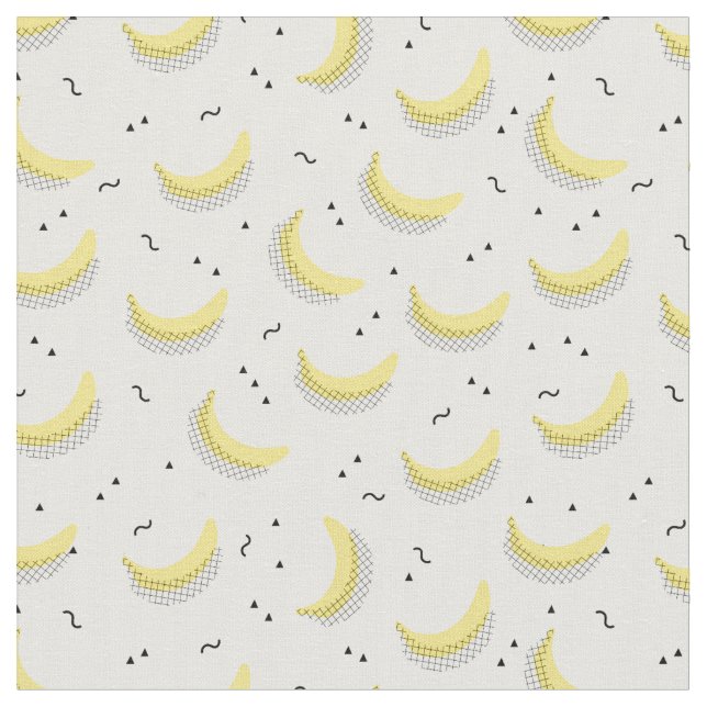 Geometriska bananer tyg (Närbild)