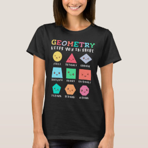 Geometriska behållor i form, geometriska former t shirt