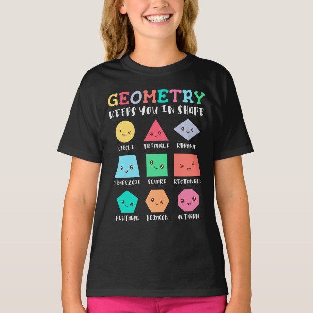 Geometriska behållor i form, geometriska former t shirt (Framsida)