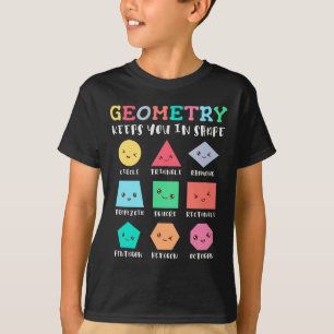 Geometriska behållor i form, geometriska former t shirt
