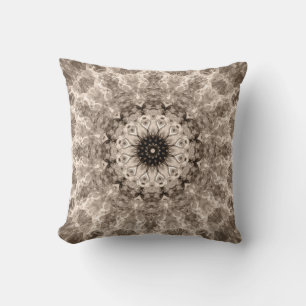 geometriska, beige, brun, mandalas kudde