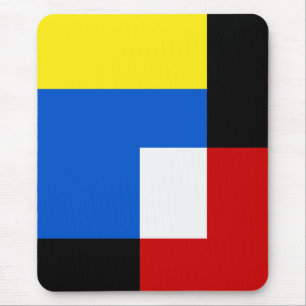 Geometriska bilder av mondrian Stil Abstrakt Retro Musmatta