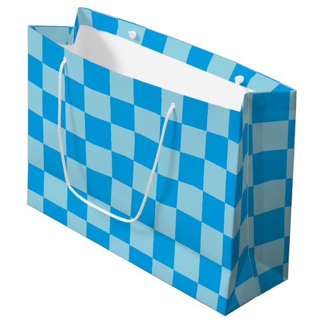 Geometriska blåkvadratblock (Framsidan Vinklad)