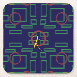 Geometriska blårutor underlägg papper kvadrat