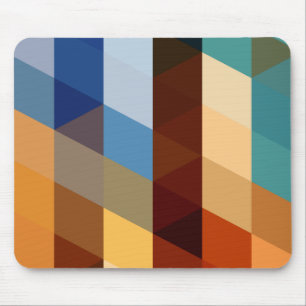 Geometriska blått- och orangetrianglar för musmatta