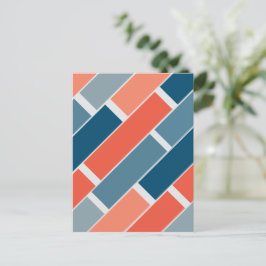 Geometriska block Abstrakt design Vykort