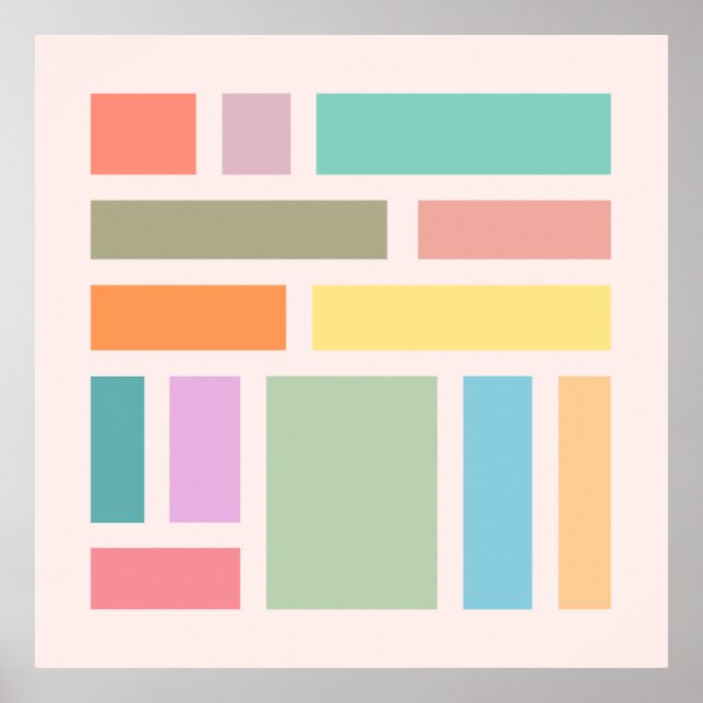 Geometriska block för abstrakt poster (Framsidan)