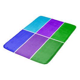 Geometriska block för Peacock Färg Badrumsmatta