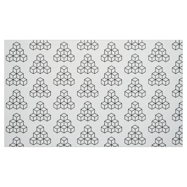 Geometriska block - svart tyg (Fat Quarter)