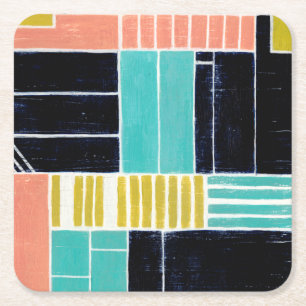 Geometriska block underlägg papper kvadrat