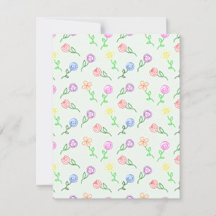Geometriska blommor anteckningskort