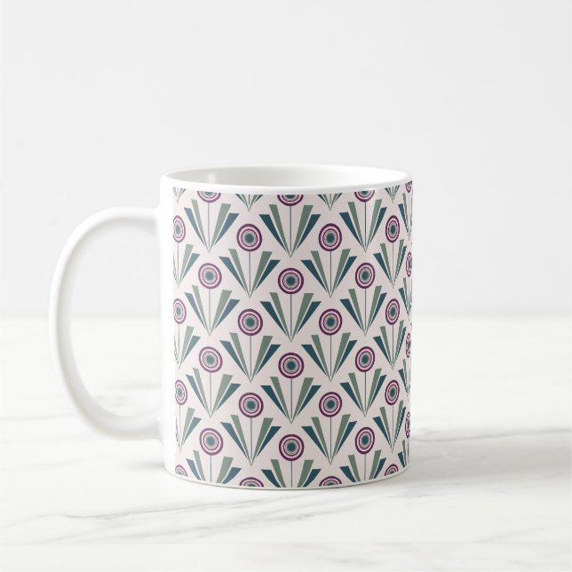 Geometriska blommor kaffemugg (Vänster)
