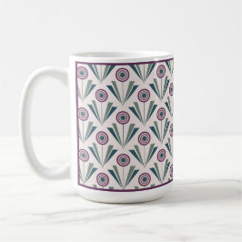 Geometriska blommor kaffemugg