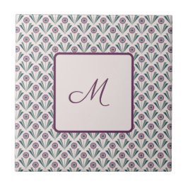 Geometriska blommor kakelplatta