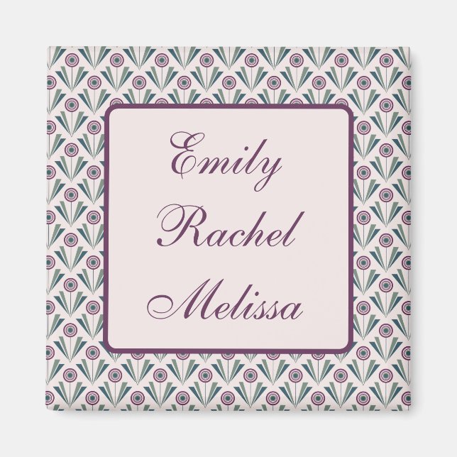 Geometriska blommor magnet (Framsidan)