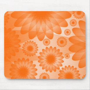 Geometriska blommor - Orange Musmatta