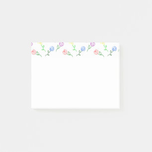 Geometriska blommor post-it block