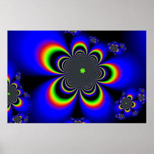 Geometriska blommor poster