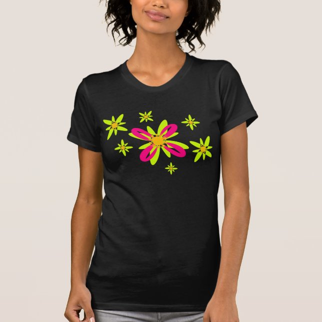 Geometriska blommor t shirt (Framsida)