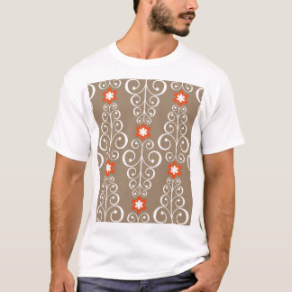 Geometriska blommor: Vintage Sömlös design T Shirt