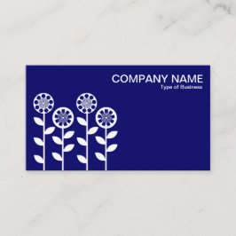 Geometriska blommor - Vita på DP-flottan Visitkort