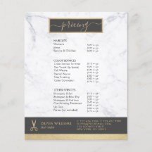 Geometriska Chic Guld Saxar Marmor Frisör