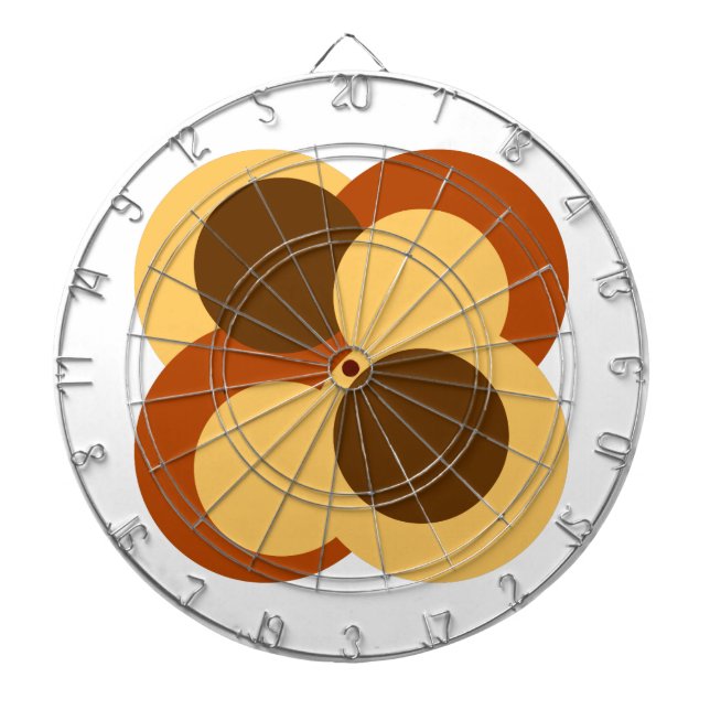 Geometriska cirkelformer för 70-talets Abstrakt Darttavla (Framsidan)