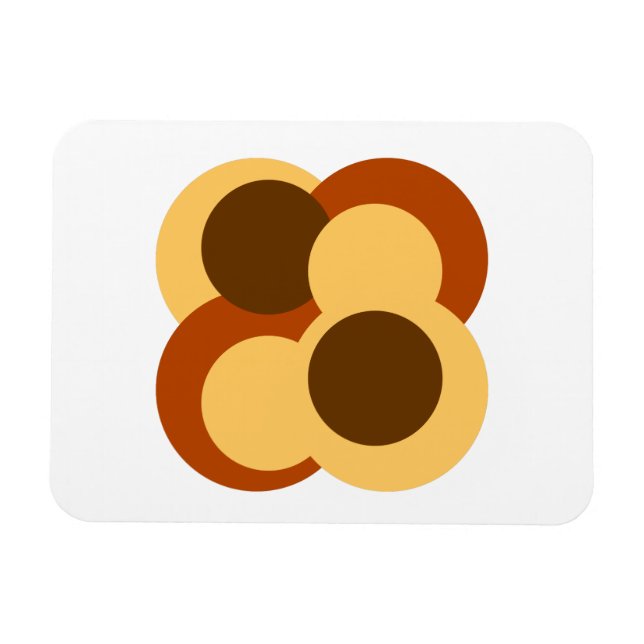 Geometriska cirkelformer för 70-talets Abstrakt Magnet (Horisontell)