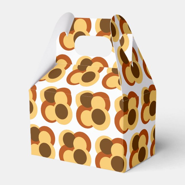 Geometriska cirkelformer för 70-talets Abstrakt Presentaskar (Framsidan Sidan)