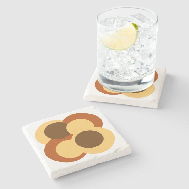 Geometriska cirkelformer för 70-talets Abstrakt Stenunderlägg (Sidan)