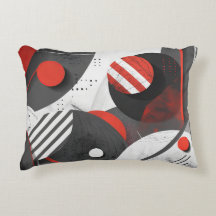 geometriska cirklar för röd och svart abstrakt