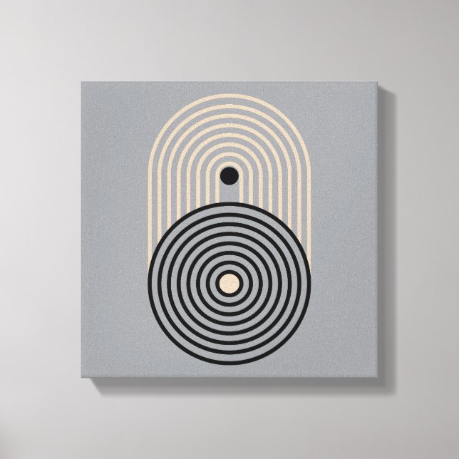 Geometriska cirklar och abstrakter canvastryck (Framsida)
