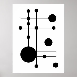 Geometriska cirklar och Linjer Abstrakt Art | Mode Poster