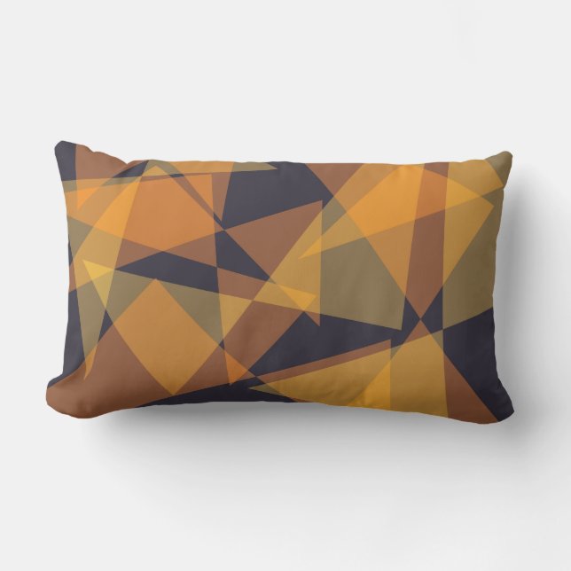 Geometriska, coola, trendig, moderna, enkla triang lumbarkudde (Framsida)