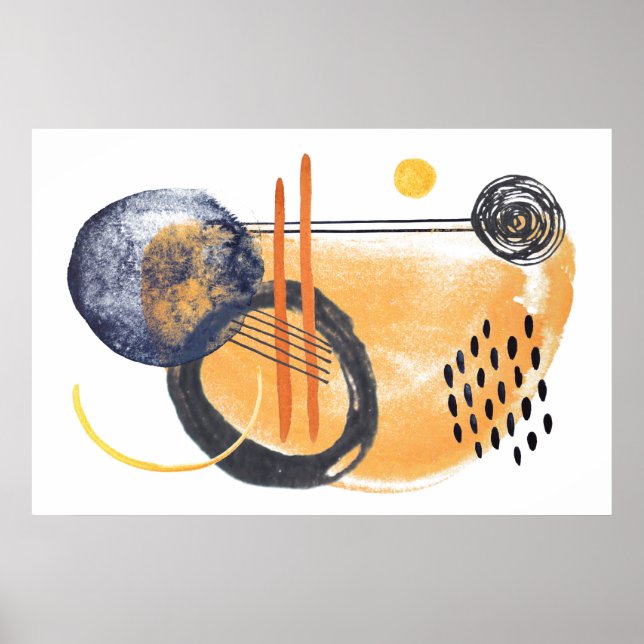 Geometriska designformer för modern Abstrakt linje Poster (Framsidan)