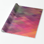 Geometriska diamanter Gift-figursättning Presentpapper<br><div class="desc">Mulitfärgade diamanter mönster i varma toner.</div>