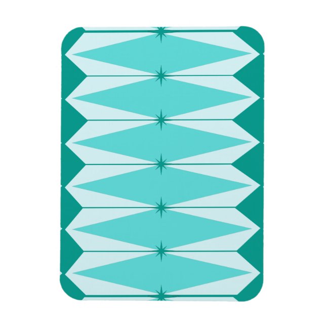 Geometriska diamanter och stjärnor, flexibla magne magnet (Vertikal)