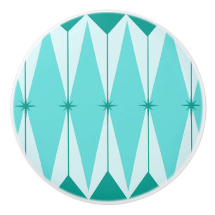 Geometriska diamanter och stjärnor, keramiskt dra knopp