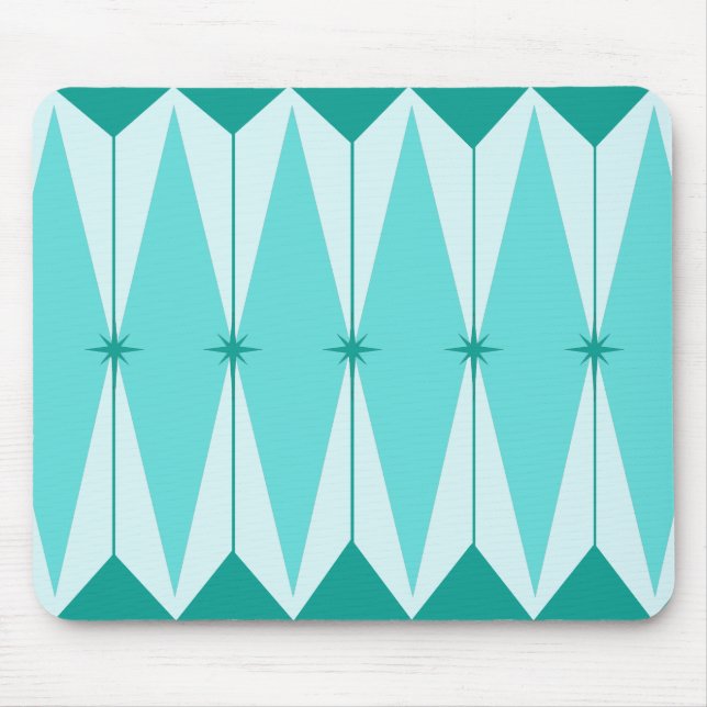 Geometriska diamanter & Starbursts Mousepad Musmatta (Framsidan)