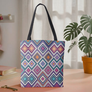 Geometriska diamanter tygkasse